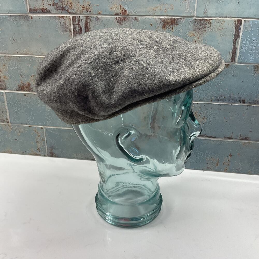 Vintage Kangol Peaky Blinders Style Flat Cap Made in Great Britain Wool Grey